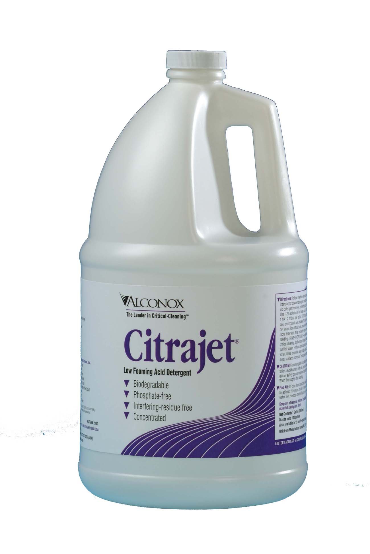 Alconox 2001 Citrajet Low Foaming Acid Cleaner, 1 Gallon Bottle